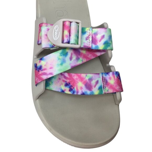 Chaco Chillos Slide Sandals NIB NEW Light Tie Dye Dyed Size 9 Comfort Walking - Picture 4 of 8
